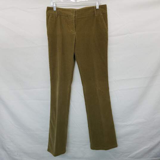 Prada Beige Cotton Corduroy Straight Leg Pant Wm Size 44 AUTHENTICATED image number 1