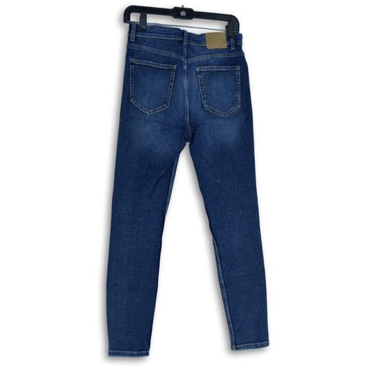 Zara Womens Blue Denim Medium Wash 5-Pocket Design Skinny Leg Jeans Size 6 image number 2