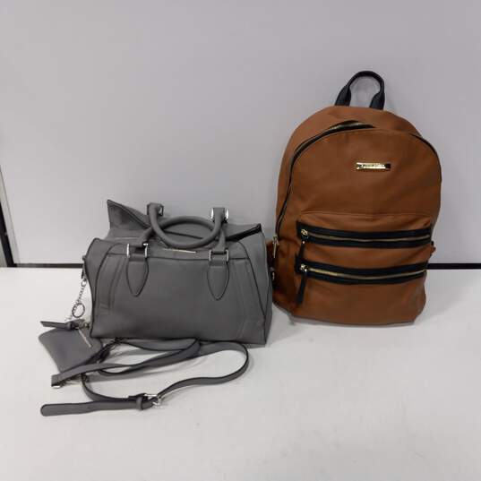 Bundle of 2 Assorted Women's Steve Madden Satchel Bag & Backpack image number 1
