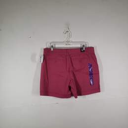 NWT Womens Rosette Wash Flat Front Slash Pockets Chino Shorts Size 14 alternative image