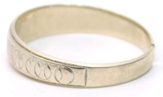 10K Yellow Gold Circular Etched Band Ring FOR REPAIR 2.0g image number 4