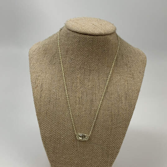 Designer Kendra Scott Elisa Dichroic Glass Pendant Necklace w/ Dust Bag image number 1