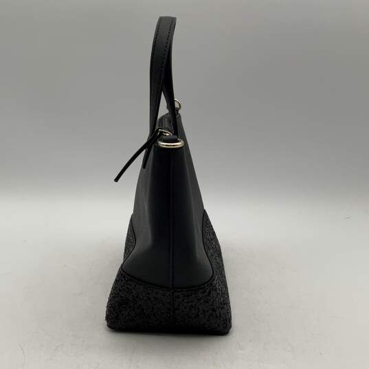 Kate Spade New York Womens Black Greta Glitter Tote Handbag w/ Matching Wallet image number 4