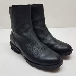 Sorel Phoenix Women's Black Leather Zip Boots Size 8