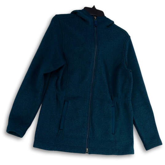 Mens Blue Regular Fit Front Pocket Long Sleeve Full-Zip Hoodie Size Medium image number 1
