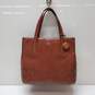 Monsac Rich Brown Leather Tote Bag Purse image number 1