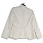 NWT Womens White Long Sleeve Pockets Open Front Blazer Size 2 image number 2