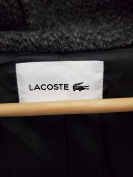 women  Lacoste wool Gray overcoat used Size-36 used alternative image