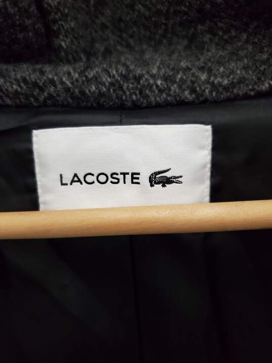 women  Lacoste wool Gray overcoat used Size-36 used image number 2
