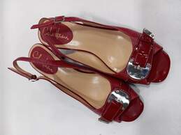 Red Leather Heels Size 7B