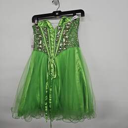 Green Sequin Strapless Dress alternative image