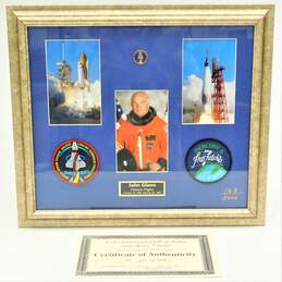 John Glenn Historic Space Flights Plaque Numbered w/ COA