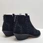 Vince Camuto Tamera Black Suede Studded Ankle Back Zip Western Boots Women's Size 7 W image number 4