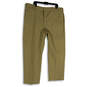 NWT Mens Beige Flat Front Pockets Straight Leg Dress Pants Size 44x30 image number 1