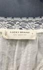 Lucky Brand Women Ivory Lace V Neck Blouse S image number 3