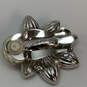 Designer Swarovski Silver-Tone Black Rhinestone Clip-On Stud Earrings image number 3
