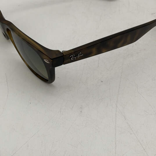 Mens Brown Tortoise Full Rim UV Protection Polarized Rectangular Sunglasses image number 5