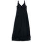 Womens Black Sleeveless Cowl Neck Beaded Pullover Maxi Dress Size 12 image number 2