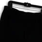 Womens Black Flat Front Elastic Waist Stretch Pull-On Capri Pants Size Large image number 3
