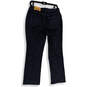 NWT Womens Blue Denim Dark Wash Natural Fit Mini Bootcut Leg Jeans Size 8P image number 2