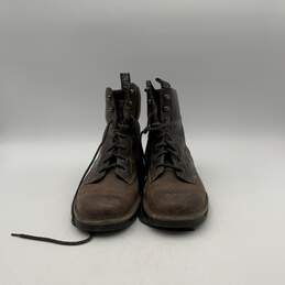 Dr. Martens Mens Niel AW004 Brown Leather Lace Up Combat Boots Size 12M