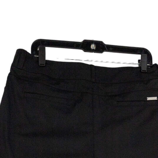 Mens Black Flat Front Regular Fit Pockets Stretch Golf Chino Shorts Size 14 image number 4