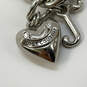 Designer Juicy Couture Silver-Tone Chunky Heart Toggle Charm Bracelet image number 3