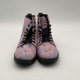 Womens Pascal Multicolor Suede Round Toe Lace Up Combat Boots Size 6