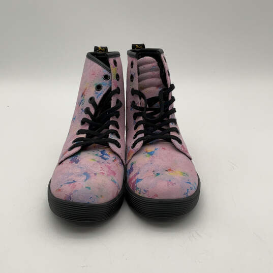 Womens Pascal Multicolor Suede Round Toe Lace Up Combat Boots Size 6 image number 1