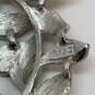 Designer Trifari Silver-Tone Swirl Leaf Shape Fashionable Brooch Pin image number 2