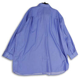 NWT Mens Blue Long Sleeve Pockets Spread Collar Dress Shirt Size 22 Tall alternative image