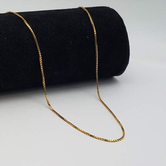 10k Gold 1mm Box Chain Necklace 4.0g image number 3