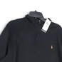 NWT Mens Black Mock Neck Long Sleeve Side Slit Pullover Sweater Size XL image number 3