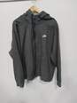 Nike Full Zip Hooded Gray Fleece Athletic Jacket Size XL image number 1