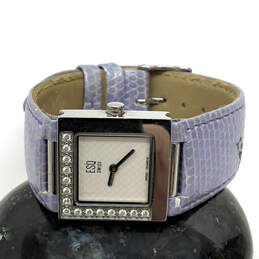 Designer ESQ Silver-Tone Square Dial Adjustable Strap Analog Wristwatch
