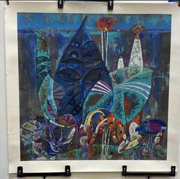 Eyes of the Jungle Print by Lu Hong Signed. 1990 Contemporary