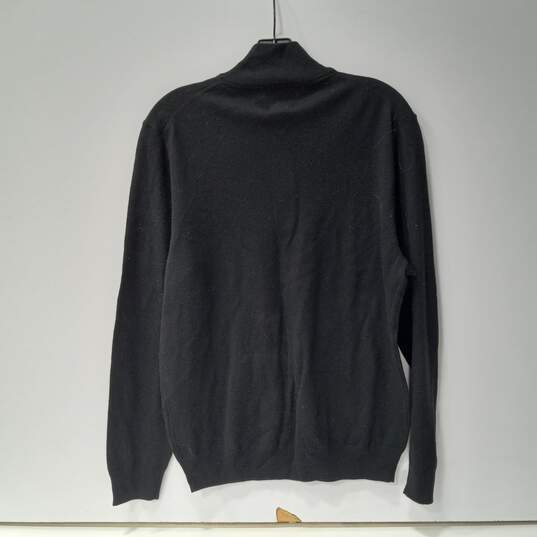 Jos A. Bank Men's Black 1/4 Zip Mock Neck Sweater Size M NWT image number 2