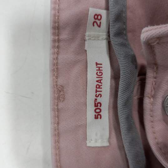 Buy the Women's Levi Strauss 505 Cotton Denim Pink Jeans 28 | GoodwillFinds