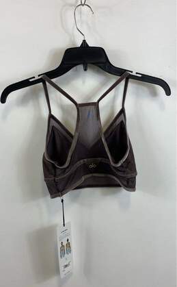 NWT Alo Womens Brown Velvet Racerback Strap Pullover Sports Bra Size XS alternative image
