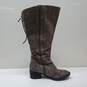 BORN Felicia Tall Boots Gray Brown Taupe Suede Distressed Soft Lining Zipper Sz 7 image number 2