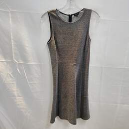 Theory Gray Cotton Blend Sleeveless Zip Back Dress Size 2