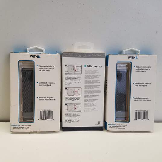 Bundle of 3 Assorted Fitbit Smart Watch Bands image number 3