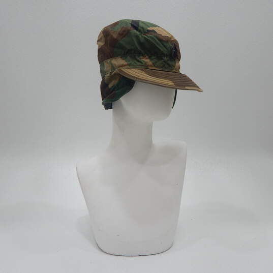 2 Vintage US Army Military Camo Hats Sizes Mens 7 And 7 1/8 image number 4