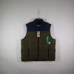 NWT Mens Sleeveless Mock Neck Pockets Full-Zip Puffer Vest Size XL
