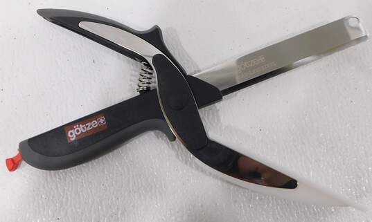 Gotze Clever Cutter 2 in 1 Knife & Cutting Board Kitchen Shears IOB image number 1