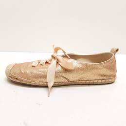 Coach Ramira Rose Gold Glitter Espadrilles Casual Shoes Women's Size 9B alternative image