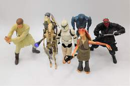 Lot Of 12 Inch Collectible Action Figures Hasbro Kenner Jar Jar Darth Maul Obi Wan And More