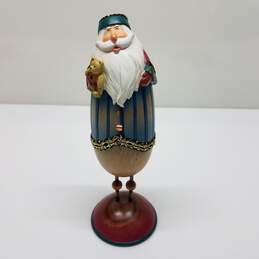 Lot of Folk Art Santa Wooden Figurines alternative image