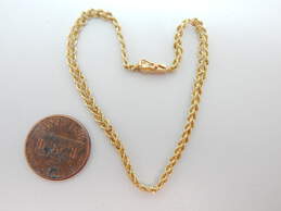 14K Yellow Gold Fancy Braided Chain Bracelet 3.5g alternative image