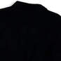 Womens Black Long Sleeve Spread Collar 1/4 Button Blouse Top Size Medium image number 2